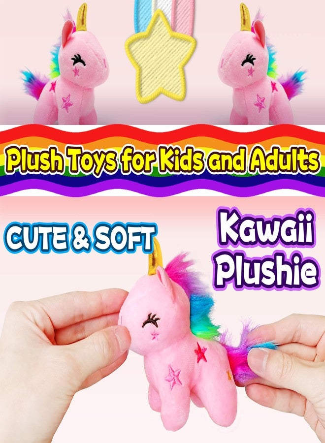 Kawaite Light Pink Unicorn Stuffed Animals, Kawaii Plushies for Girls and Boys, Soft Unicorn Mini Plush Toys Key Chains, Fun and Cuddly Plush Toy for Kids, Small and Cute Stuffed Animal for Birthday Gifts - Image 4